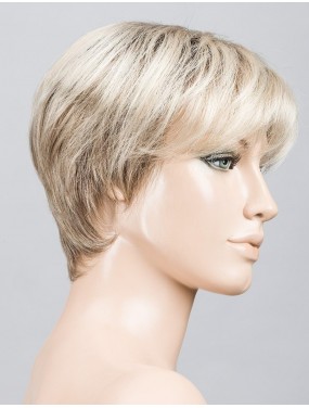 Perruque Seven Mono Part Ellen Wille teinte Lightchampagne Rooted sur mannequin vue de profil
