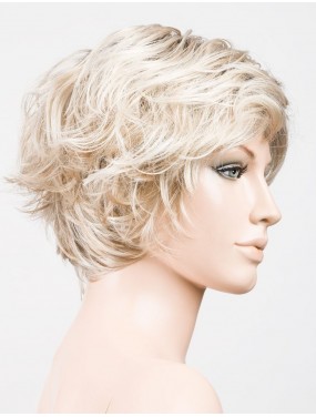 Perruque Show Ellen Wille teinte Champagne Rooted sur mannequin vue de profil