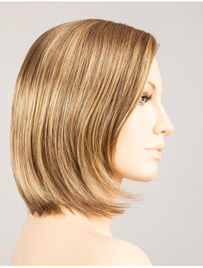 Perruque Smoke Mono Part Ellen Wille teinte Bernstein Rooted sur mannequin vue de profil