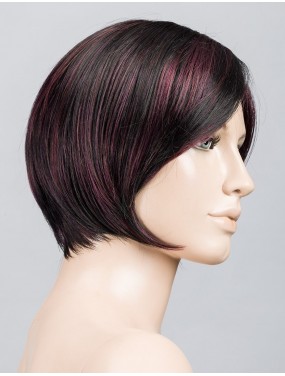 Perruque Talia Mono Part Ellen Wille teinte Blackcherry Mix sur mannequin vue de profil