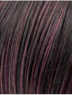 Perruque Talia Mono Part Ellen Wille teinte Blackcherry Mix gros plan de la teinte