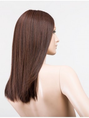 Perruque Sleek Mono Part Ellen Wille teinte DarkChocolate Mix sur mannequin vue de profil