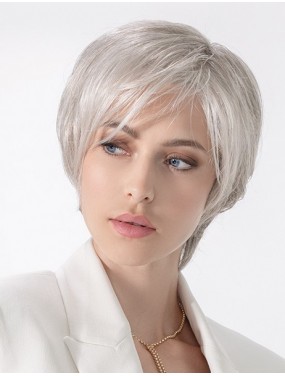 Perruque Satin Soft Ellen Wille teinte Snow Mix portée par un mannequin – vue 3