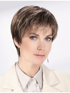 Perruque Select Soft Ellen Wille teinte Coffeebrown Mix portée par un mannequin – vue 1