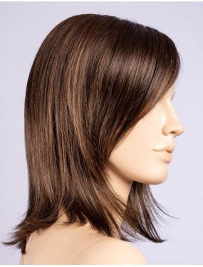 Perruque Icone Deluxe Ellen Wille teinte Chocolate Mix sur mannequin vue de profil