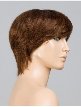 Perruque Award Deluxe Ellen Wille en cheveux naturels, teinte Chocolate Mix – sur tête de mannequin