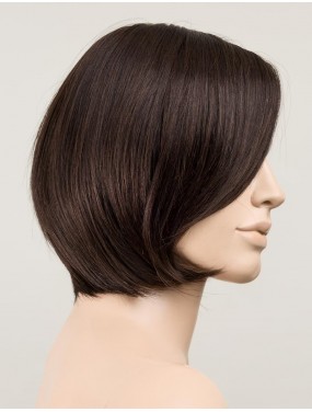 Perruque Jadore Small Deluxe Ellen Wille en cheveux naturels, teinte Espresso Mix – sur tête de mannequin