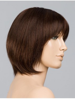 Perruque Mikado Mono Ellen Wille en cheveux naturels, teinte Darkchocolate Mix – sur tête de mannequin