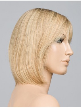Perruque Mikado Mono Ellen Wille en cheveux naturels, teinte Champagne Rooted – sur tête de mannequin