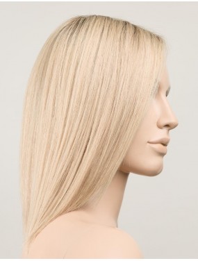 Perruque Supreme Plus Deluxe Ellen Wille en cheveux naturels, teinte Lightchampagne Rooted – sur tête de mannequin