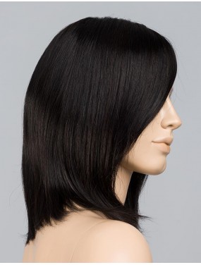 Perruque Yara Mono Ellen Wille en cheveux naturels, teinte Black – sur tête de mannequin