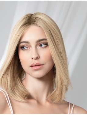 Perruque Prestige Deluxe Ellen Wille en cheveux naturels, teinte Sandyblonde Rooted – portée