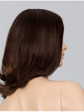 Perruque Appeal Mono Ellen Wille en cheveux naturels, teinte Darkchocolate Mix – sur tête de mannequin