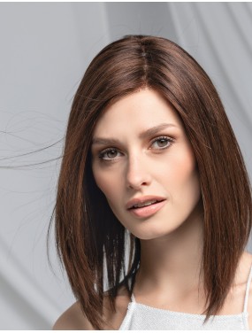 Perruque Trinity Plus Deluxe Ellen Wille en cheveux naturels, teinte Darkchocolate Mix – portée