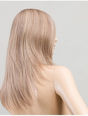 Perruque Emotion Deluxe Ellen Wille en cheveux naturels, teinte Beige Multi Frosted – sur tête de mannequin
