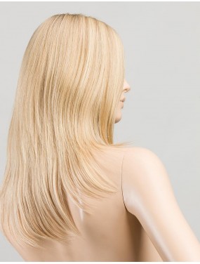 Perruque Emotion Small Deluxe Ellen Wille en cheveux naturels, teinte Champagne Rooted – sur tête de mannequin