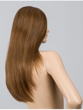 Perruque Obsession Deluxe Ellen Wille en cheveux naturels, teinte Mocca Rooted – sur tête de mannequin