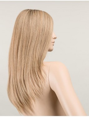 Perruque Freedom Ultra Soft Ellen Wille en cheveux naturels, teinte Lightbernstein Rooted – sur tête de mannequin