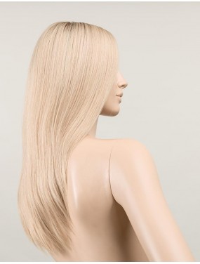 Perruque Freedom Ultra Soft Ellen Wille en cheveux naturels, teinte Lightchampagne Rooted – sur tête de mannequin