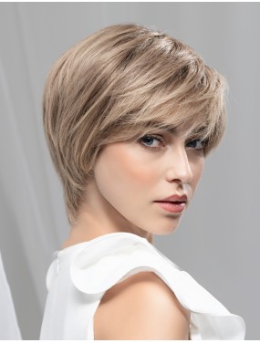 Perruque Award Deluxe Ellen Wille en cheveux naturels, teinte Beige Multi Frosted – portée