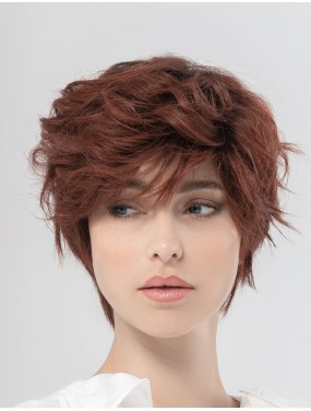 Perruque Award Deluxe Ellen Wille en cheveux naturels, teinte Winered Rooted – portée