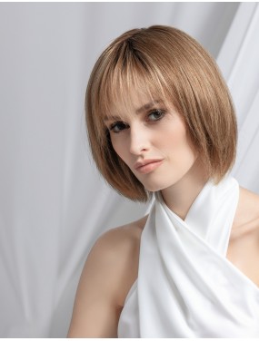 Perruque Mikado Mono Ellen Wille en cheveux naturels, teinte Tobacco Rooted – portée