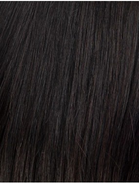 Perruque Yara Mono Ellen Wille en cheveux naturels, teinte Black – gros plan de la teinte