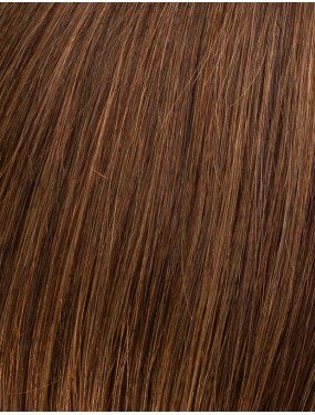 Perruque Yara Mono Ellen Wille en cheveux naturels, teinte Chocolate Mix – gros plan de la teinte