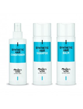 Set de soins Ellen Wille pour perruque en cheveux synthétiques – shampooing, baume et conditionneur
