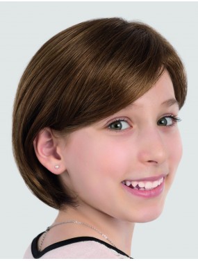Perruque enfant Emma Ellen Wille Power Kids – carré court châtain, vue de face