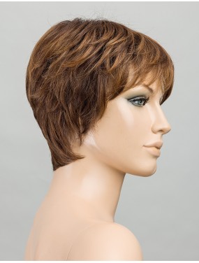 Perruque Novel Deluxe Ellen Wille – teinte Chocolate Rooted sur mannequin, vue de profil