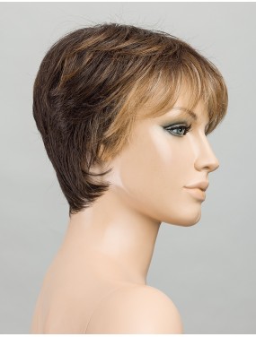 Perruque Novel Deluxe Ellen Wille – teinte Coffeebrown Lighted sur mannequin, vue de profil