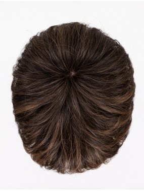 Perruque Novel Deluxe Ellen Wille – teinte Coffeebrown Lighted, racines vues de dessus