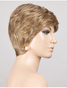 Perruque Posh Deluxe Ellen Wille – teinte Sand Mix sur mannequin, vue de profil