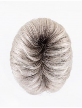 Perruque Posh Deluxe Ellen Wille – teinte Silverblonde Rooted, racines vues de dessus