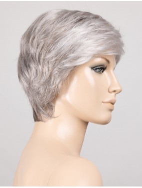 Perruque Posh Deluxe Ellen Wille – teinte Snow Mix sur mannequin, vue de profil