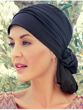 Bonnet Mila coton, coloris Noir Ebène
