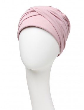 Bonnet Mila en coton, coloris Quartz Rose, vu de face