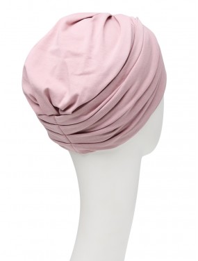 Bonnet Mila en coton, coloris Quartz Rose, vu de l'arrière