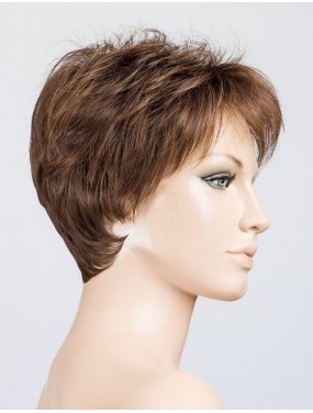 Perruque Bliss Ellen Wille teinte Chocolate Rooted sur mannequin vue de profil