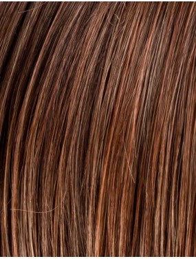 Perruque Casey Mono Part Ellen Wille teinte Cinnamonbrown Rooted gros plan de la teinte