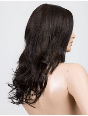 Perruque Diva Mono Part Ellen Wille teinte Espresso Rooted sur mannequin vue de profil