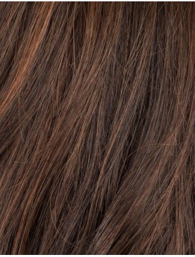 Perruque Diva Mono Part Ellen Wille teinte Darkchocolate Rooted gros plan de la teinte