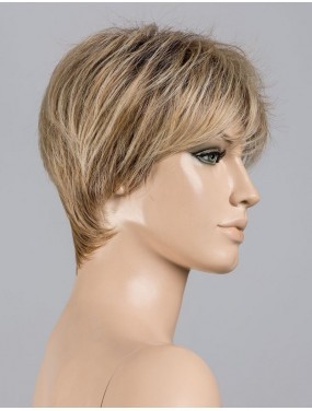 Perruque Elan Ellen Wille teinte Sandyblonde Rooted sur mannequin vue de profil