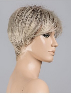 Perruque Elan Ellen Wille teinte Lightchampagne Rooted sur mannequin vue de profil