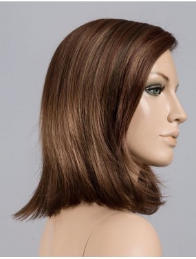 Perruque Flirt Mono Part Ellen Wille teinte Chocolate Rooted sur mannequin vue de profil