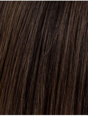 Perruque Lia Mono Part II Ellen Wille teinte Coffeebrown Rooted gros plan de la teinte