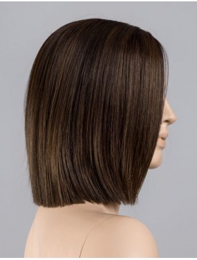 Perruque Lia Mono Part II Ellen Wille teinte Coffeebrown Rooted sur mannequin vue de profil