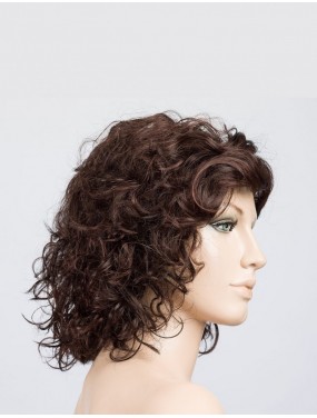 Perruque Loop Ellen Wille teinte Darkchocolate Rooted sur mannequin vue de profil