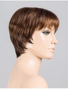 Perruque Pixie Ellen Wille teinte Chocolate Mix sur mannequin vue de profil